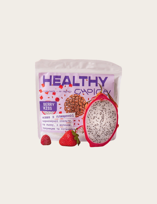 Каша Berry Kiss з чорнозерної спельти, ячменю та льону