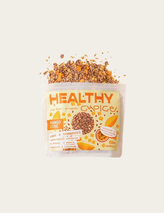 Каша Mango Vibe з чорнозерної спельти, ячменю та льону