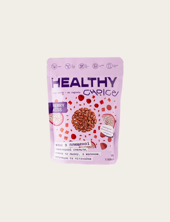 Каша Berry Kiss з чорнозерної спельти, ячменю та льону