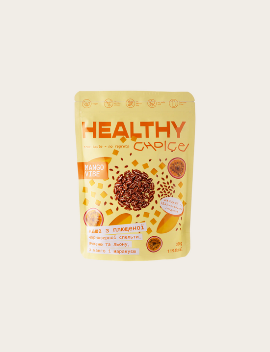 Каша Mango Vibe з чорнозерної спельти, ячменю та льону